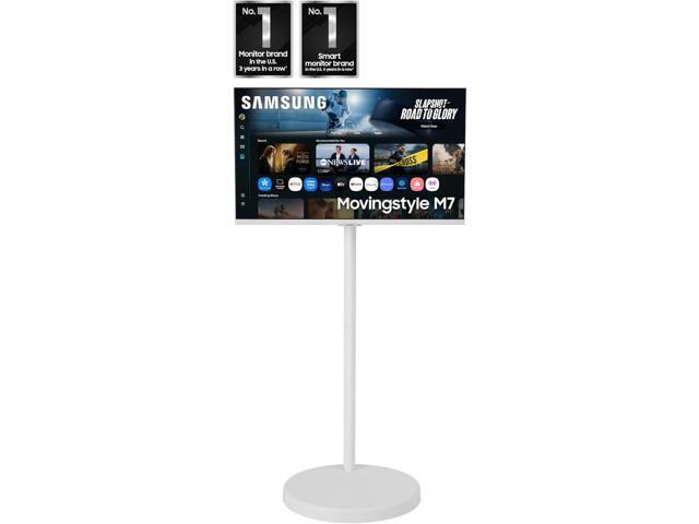 Samsung Movingstyle M7 32" 4K Smart Monitor with Rolling Stand White