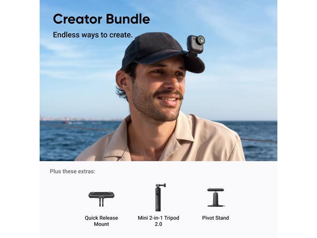 Insta360 GO Ultra Creator Bundle 4K Action Camera Arctic White