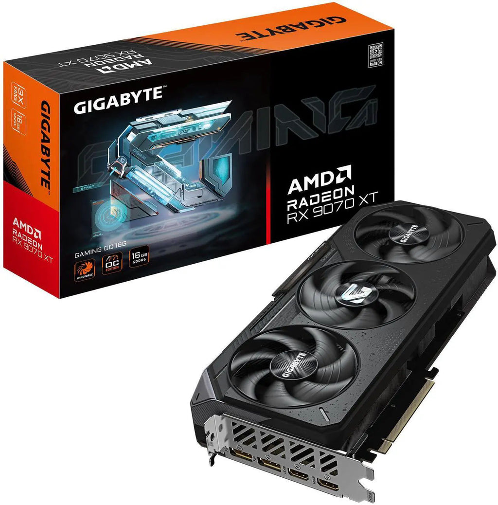 GIGABYTE Gaming Radeon RX 9070 XT 16GB GDDR6 Graphics Card Black