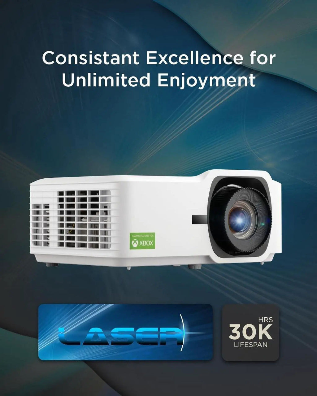 ViewSonic LX700-4K UHD 4K Laser Projector Designed for Xbox
