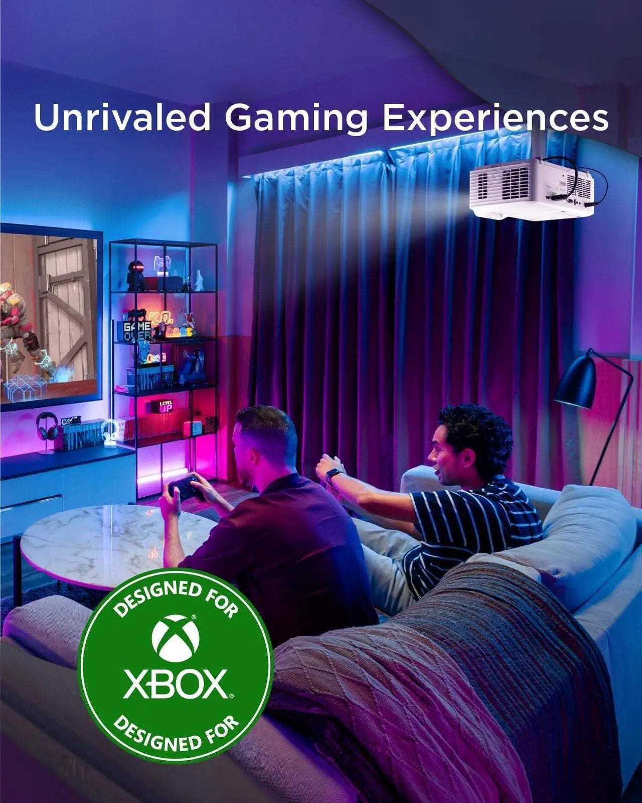 ViewSonic LX700-4K UHD 4K Laser Projector Designed for Xbox