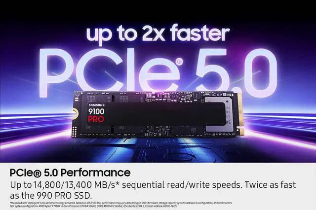 Samsung SSD 9100 PRO 1TB PCIe 5.0 M.2 NVMe
