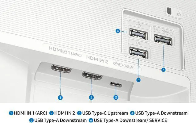 Samsung Movingstyle M7 32" 4K Smart Monitor with Rolling Stand White
