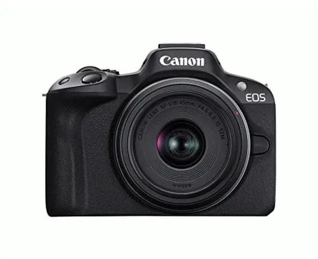 Canon EOS R50 Mirrorless Camera With 18-45mm and 55-210mm Lenses Black
