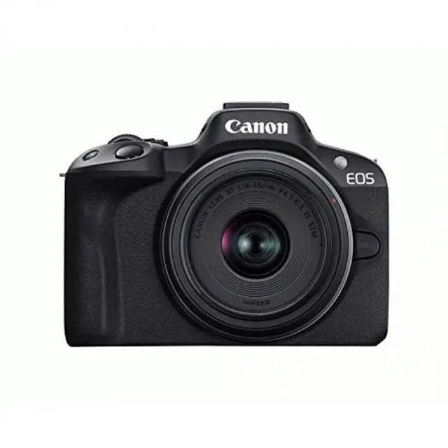 Canon EOS R50 Mirrorless Camera With 18-45mm and 55-210mm Lenses Black