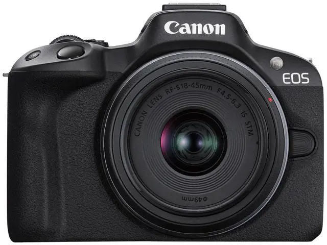 Canon EOS R50 Mirrorless Camera With 18-45mm and 55-210mm Lenses Black