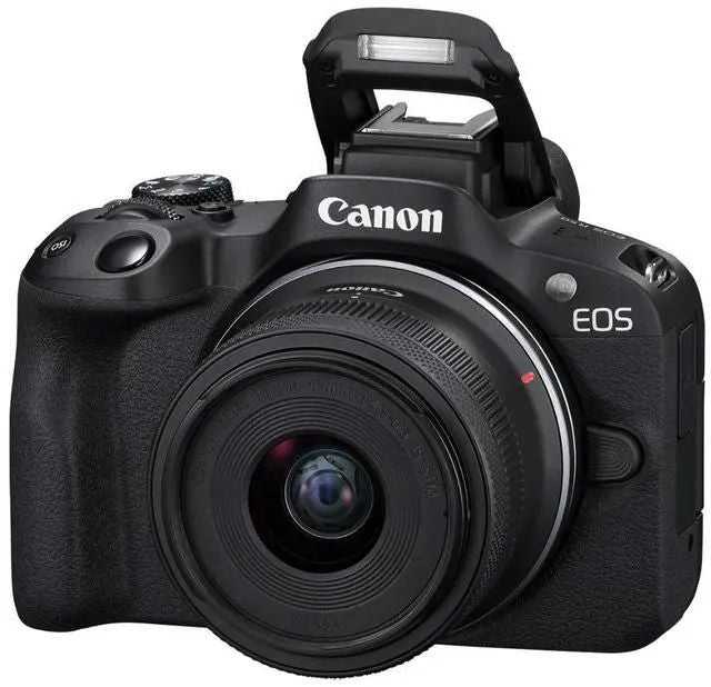 Canon EOS R50 Mirrorless Camera With 18-45mm and 55-210mm Lenses Black