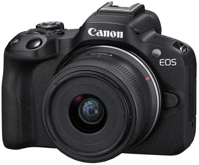 Canon EOS R50 Mirrorless Camera With 18-45mm and 55-210mm Lenses Black
