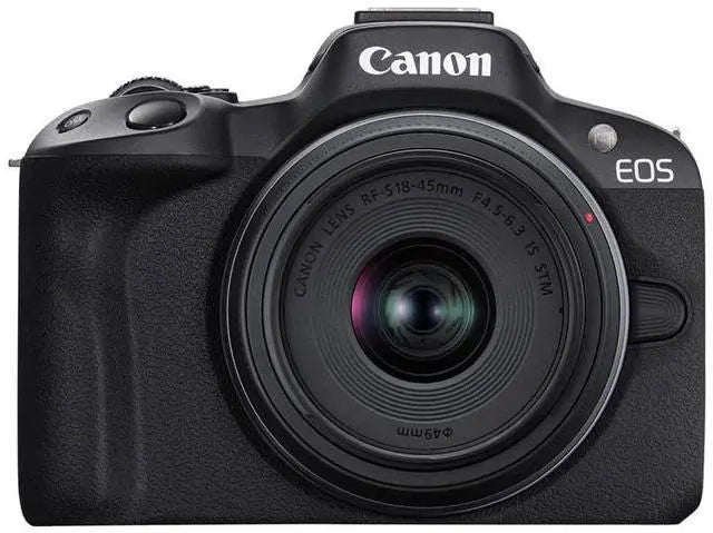 Canon EOS R50 Mirrorless Camera With 18-45mm and 55-210mm Lenses Black