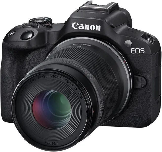 Canon EOS R50 Mirrorless Camera With 18-45mm and 55-210mm Lenses Black